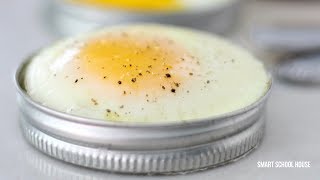 How to Bake Eggs in a Mason Jar Lid [upl. by Adalbert]