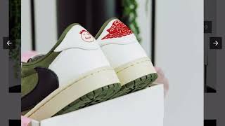 Jordan 1 Travis Scott DROP quotREVERSE OLIVEquot [upl. by Laufer]