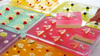 크리스마스 파티에 잘 어울리는 레인보우 과일 젤리 케이크  Rainbow Fruit Jelly Cheesecake 🌈  Amazing cake [upl. by Dory]