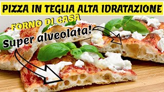 PROCEDIMENTO COMPLETO  PIZZA IN TEGLIA AD ALTA IDRATAZIONE PLANETARIA  FORNO DI CASA [upl. by Irama]