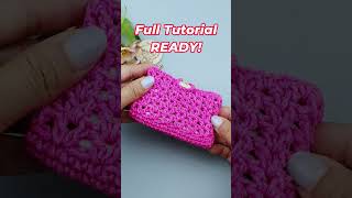 shorts Crochet Card Holder Tutorial Beginners Friendly  ViVi Berry DIY [upl. by Drarrej]