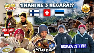 1 HARI KE 3 NEGARA ADA CAFE INDONESIA DI SWISS COBA CHEESE FONDUE amp STEAK RUSA  WORLD TRIP [upl. by Leno]