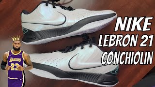 Nike LeBron 21 quotConchiolinquot Detailed Sneaker Review Plus On Feet [upl. by Sadie]