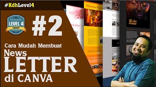 Cara Membuat Newsletter di Canva  canva tutorial [upl. by Attalanta]