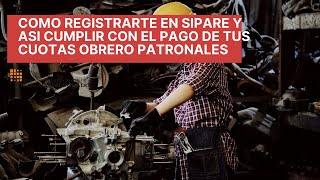 COMO REGISTRARTE EN SIPARE 2022 [upl. by Ecinuahs644]