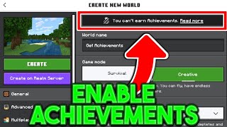 How To Get Achievements In Creative Mode Minecraft Bedrock Edition 2024 [upl. by Anayk]