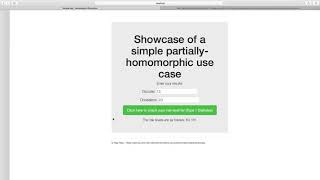 Demo  Improved Privacy Using Homomorphic Encryption [upl. by Onahpets845]