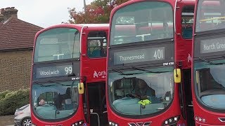 401 Full London Bus Route Thamesmead  Bexleyheath Shopping Centre Arriva [upl. by Eneleahcim100]