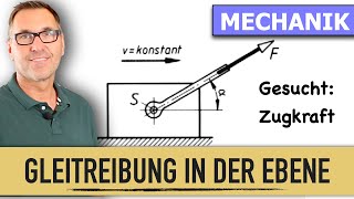 Gleitreibung  Haftreibung  Reibungszahl  Reibung in der Ebene  Reibungskraft in der Ebene [upl. by Herrah]