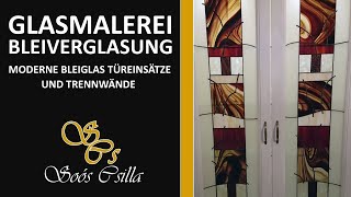 Glasmalerei Moderne Bleiglas Türeinsätze und Trennwände  Csilla Soós [upl. by Eibrik805]