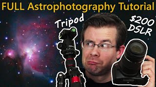 Shooting amp Processing Orion Nebula with a DSLR and Tripod NO TRACKER  Astrophotography Tutorial [upl. by Edijabab]