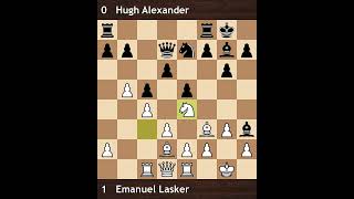 Emanuel Lasker vs Hugh Alexander  Nottingham 1936  Round 15 [upl. by Jacy]