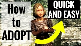 Skyrim REMASTERED  How to ADOPT a Child No Quest Needed [upl. by Eak]