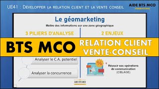 AIDE BTS MCO  Questce que le Géomarketing  Pourquoi   Relation client et vente conseil [upl. by Leonerd]