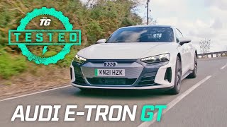 Audi etron GT Review 060mph ¼ Mile Tech Ride Handling  Top Gear Tested [upl. by Pickering436]