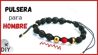 Como hacer PULSERAS para HOMBRE 🧐 pulseras de MODA y fáciles [upl. by Aviva]