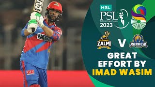 Great Effort By Imad Wasim  Peshawar Zalmi vs Karachi Kings  Match 17  HBL PSL 8  MI2T [upl. by Ainaled]