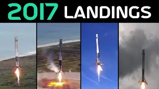 SpaceX Rocket Landings 2017 [upl. by Patricia829]