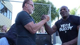 2 Goats Walk Into a Gym  The Arnold and Ronnie Workout [upl. by Doomham]