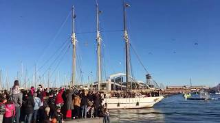 Los Reyes Magos Vienen al Port Vell Barcelona  Cabalgata Reyes  Three Kings [upl. by Zere994]