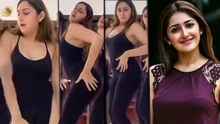 OMG HOT Dance by Sayesha Saigal  Arya Jennifer lopez challenger Tamil Actress  Cinema News [upl. by Animahs625]