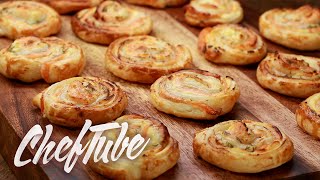 Comment Faire Des Escargots Feuilletés Au Saumon  Recette dans la description [upl. by Michi107]