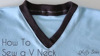 How To Sew a V Neck Tshirt [upl. by Capriola]