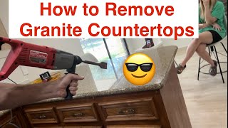 How to Remove Granite Countertops Without Damaging Cabinets [upl. by Pliske575]