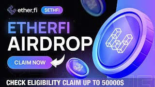 Crypto Airdrop  Up To 50000 ETHFI Staking Airdrop [upl. by Clemen]