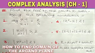 HOW TO FIND LOCI AND ARGAND DIAGRAM OF COMPLEX VARIABLE [upl. by Sikleb]