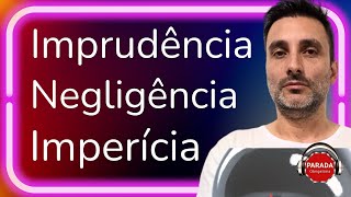 PRINCIPAIS CAUSAS DE ACIDENTE DE TRÂNSITO Imprudência Negligência e Imperícia [upl. by Nylarac]