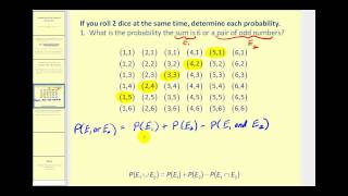 Determining the Probability of a Union of Events [upl. by Ativ]