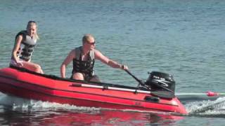 seapro 31m 310HD inflatable boat and parsun 98hp 4 stroke F98BMS outboard motor [upl. by Eirellam959]