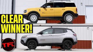 One Clear Winner amp Loser 2023 Ford Bronco Sport vs 2023 Jeep Compass AWD Torture Test [upl. by Akienom]