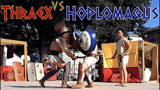 Gladiator Fight  Thraex VS Hoplomachus  ACTA  Ancient Roman HEMA Saintes [upl. by Efinnej749]