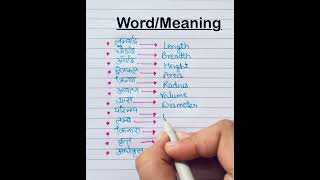 Mathematical WordMeaning education maths wordmeaning viralshort gk learning classvocabulary [upl. by Yobybab]