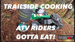 Trailside cooking on an ATV trip in Nova Scotia [upl. by Abeu]