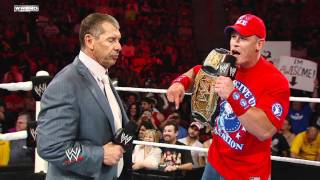 Raw John Cena pleads with Mr McMahon to reinstate CM Punk [upl. by Elidad158]