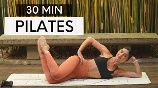 30 MIN FULL BODY WORKOUT  Intermediate Pilates With Weights Optional [upl. by Nitin321]