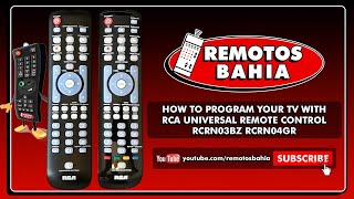 HOW TO PROGRAM YOUR TV WITH RCA UNIVERSAL REMOTE CONTROL RCRN03BZ RCRN04GR [upl. by Nobie]