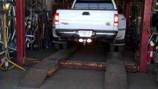 Ford F350 Diesel W Magnaflow Muffler amp 2 Four Inch Mandrel Bent Tail Pipes [upl. by Naujahs]