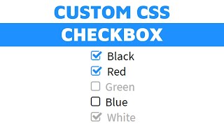 CSS Custom Checkbox using Font Awesome  HTML and CSS [upl. by Subocaj473]