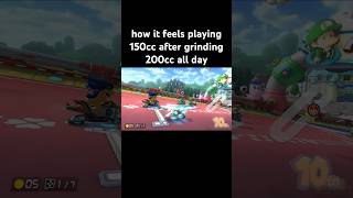 200cc compared to 150cc in mario kart mario mariokart mk8dx nintendo [upl. by Venuti]