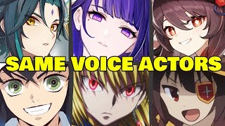 Genshin impact All Characters Japanese Dub Voice Actors Seiyuu Same Anime Characters [upl. by Gradeigh]