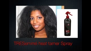 TreSemme heat tamer on Natural Hair [upl. by Euqirdor]