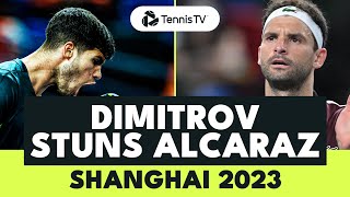 Grigor Dimitrov STUNS Carlos Alcaraz  Shanghai 2023 Match Highlights [upl. by Eladnwahs99]