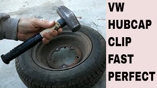 Vw hubcap clip install the perfect easy way [upl. by Dirrej291]