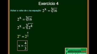 Matemática  Aula 12  Equação Exponencial  Parte 1 [upl. by Zzabahs]