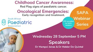 Childhood Cancer Awareness Oncological emergencies and early warning signs in children [upl. by Haikezeh]