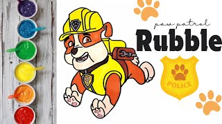 Draw Rubble from Paw Patrol  Easy amp Fun Drawing  art drawing pawpatrol cartoons viral [upl. by Ahsil216]